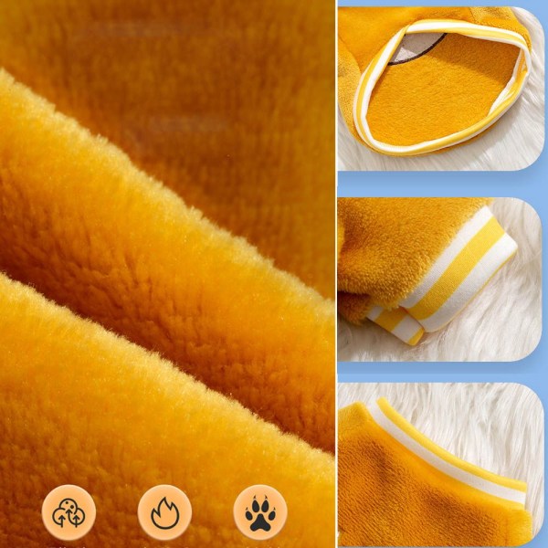 Fleece Dyreklær Hundegenser GUL GUL SYellow