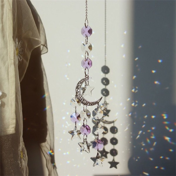 Sun Catcher Moon Star Dekorativt GULD gold