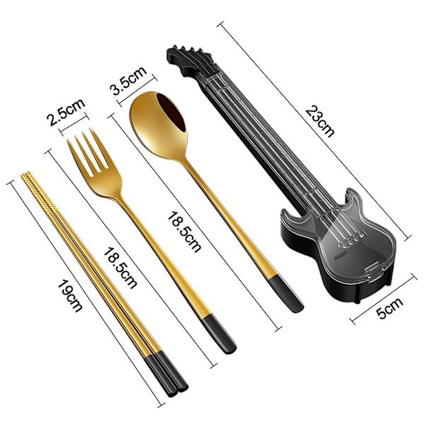 3st Bestickset Ätpinnar Skedgaffel SET green