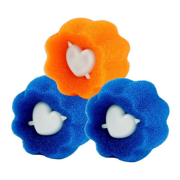3/6 stk Vaskebolde Hårfjerner 3 STK ORANGE 3 STK ORANGE 3Pcs Orange