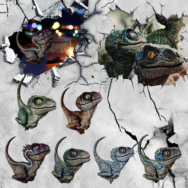 Dinosauriestaty New Born Velociraptor 1 1 1