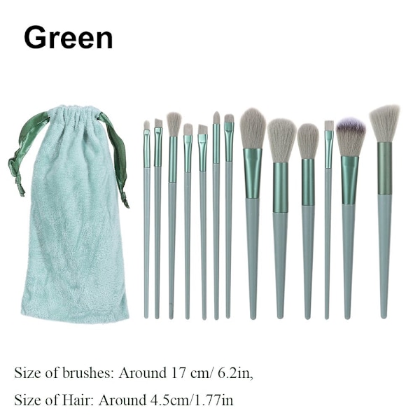 13st/ set Makeup Brush Set Make Up Tools GRÖN green