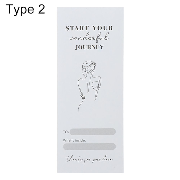 50 STK takkemærker Tak for købet TYPE 2 TYPE 2 Type 2