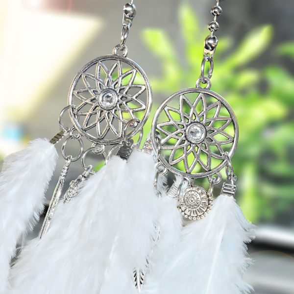 Dream Catcher auton sisustus Dreamnet Feather GREY grey
