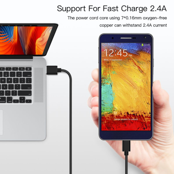 USB 3.0 til Micro B-kabeldataledning 2M 2m