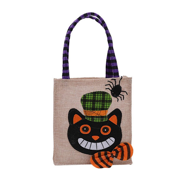 Halloween Tygpåsar Godispåsar SVART KATT Black Cat