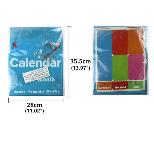 Tidsplan Pocket Chart Kids Calendar Chart Board