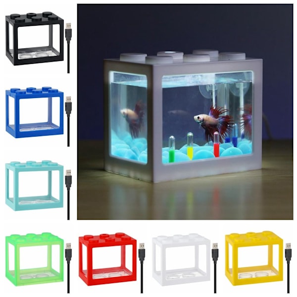 USB fisketank LED-lampe SVART Black