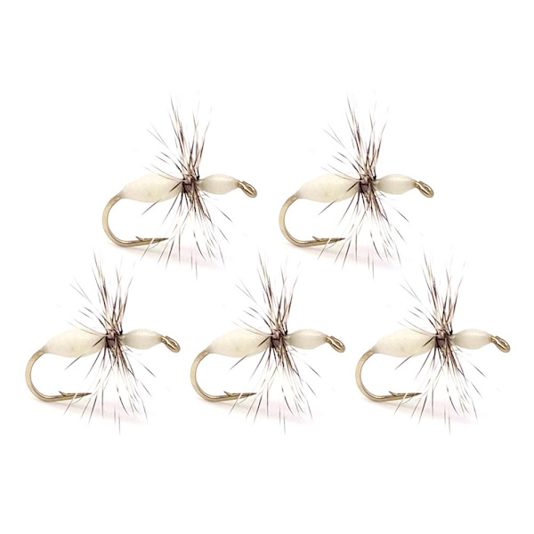 5 stk Insekter Krog Fluefiskeri SORT 12# 12# black 12#-12#