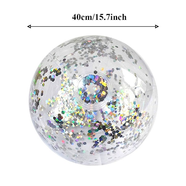 40cm uppblåsbar badboll Vattenbollar SILVER silver