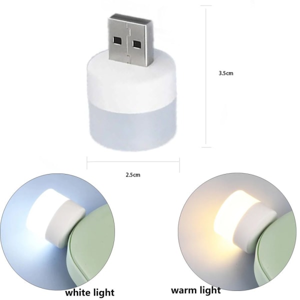 Mini USB Light Pocket Card Lamp HVID LYS white light