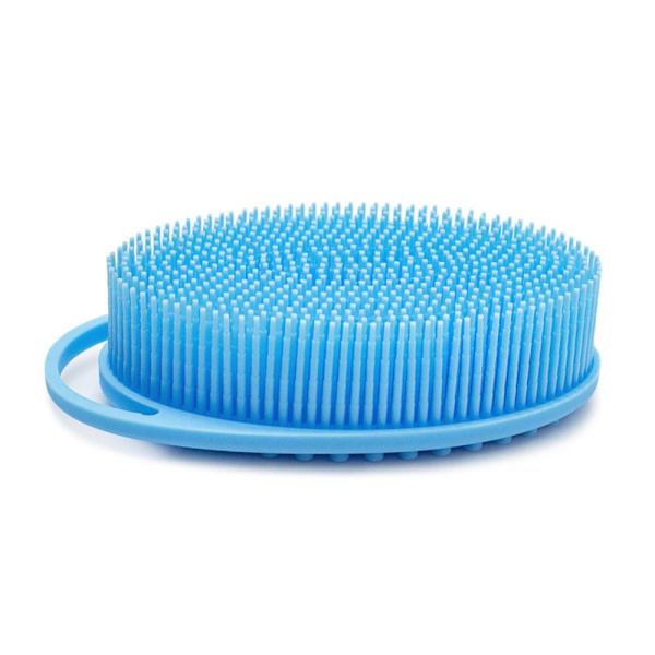 Silikonebørste Hovedbundsmassagebørste BLÅ BLÅ-FLAD BLÅ-FLAD Blue Blue-flat-Blue-flat