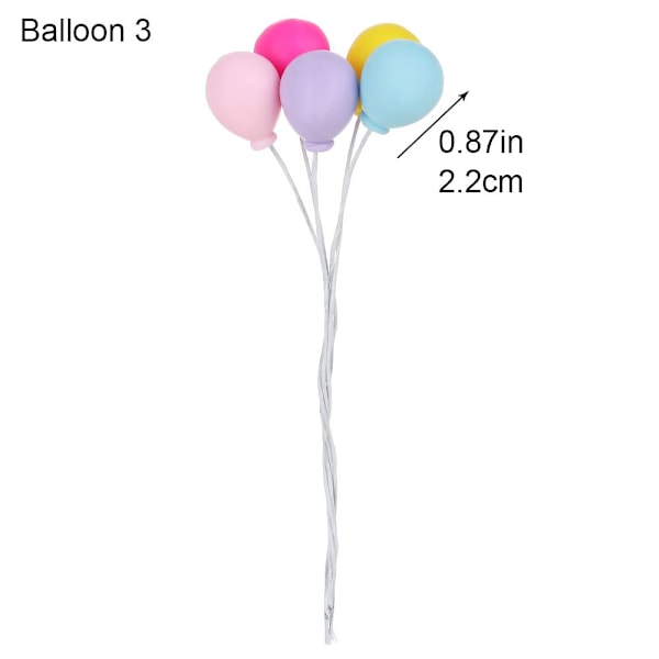 Cake Topper Cupcake Dekor BALLONG 3 BALLONG 3 Balloon 3