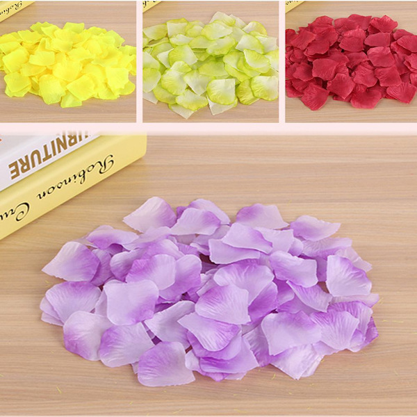 200 / 500 / 1000 STK Silke roseblader kunstige blomster teppe beige 200pcs