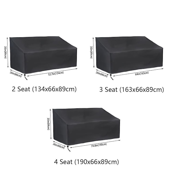 2 3 4-seters hagebenktrekk Utemøbeltrekk 3 SETER 3 Seat (163x66x89cm)