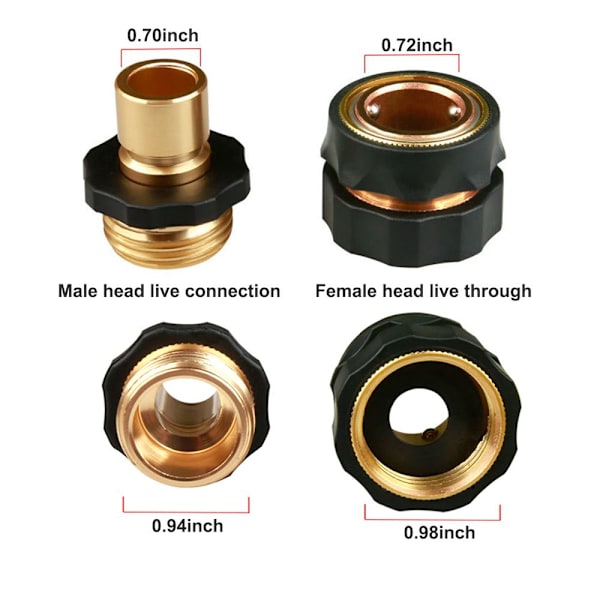 Vandhaner Connector Haveudstyr 4 SÆT 4 Set