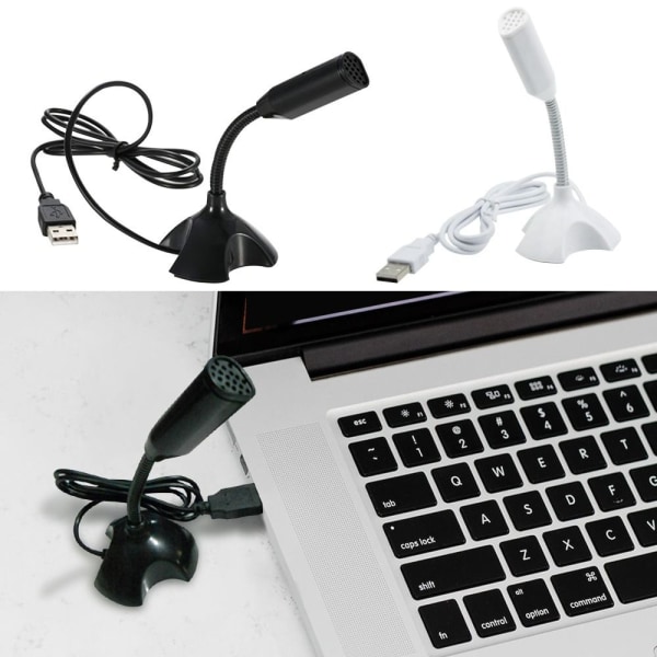 USB Mikrofon Högtalare Mic VIT white