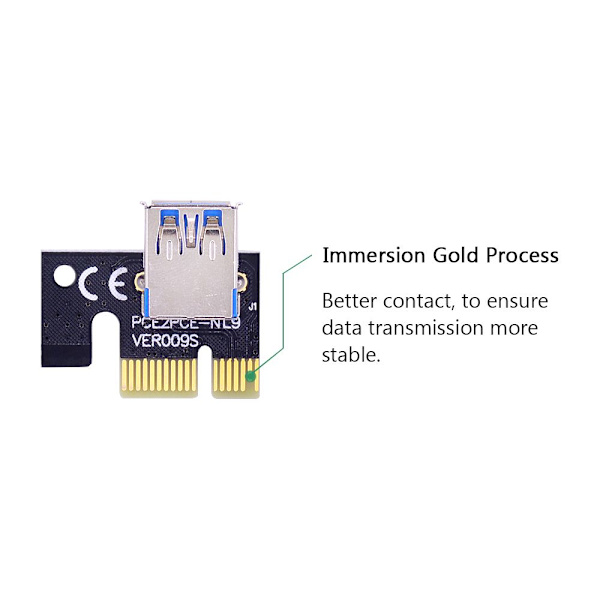 PCI-E Riser Card VER009S Plus RED Red