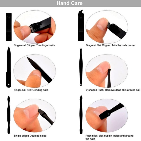 15 st/ set Manikyr Kostym Fotfil Nagelklippare