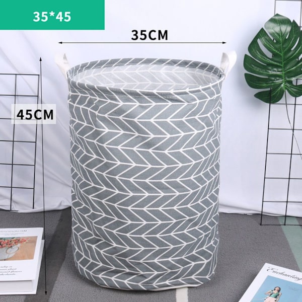 Anti-støv Big Storage Barrel Hamper Skitne klær Leker Folding 3