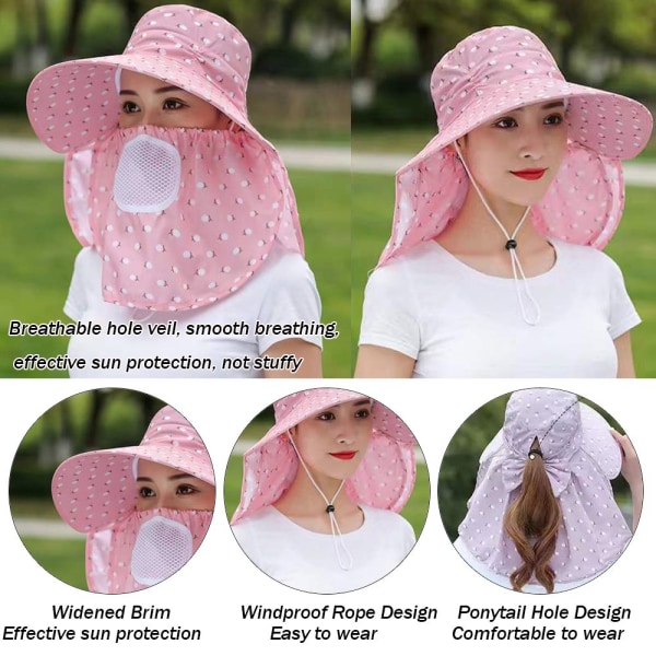 Solskyddshatt Anti-UV Solhatt LJUSROSA STIL1 Light Pink Style1