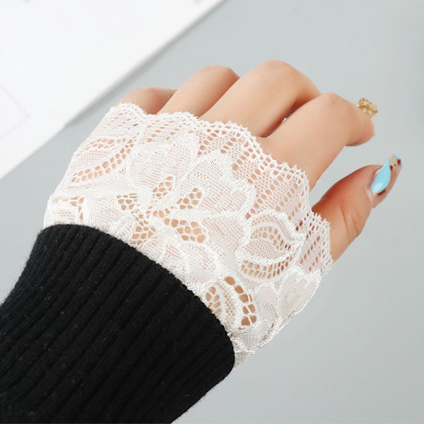 1 par falska ärmar avtagbara ärmar VIT STYLE3 white style3