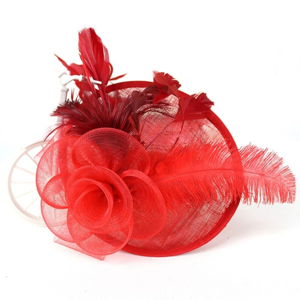 Hårklämma Feather Cap RÖD red