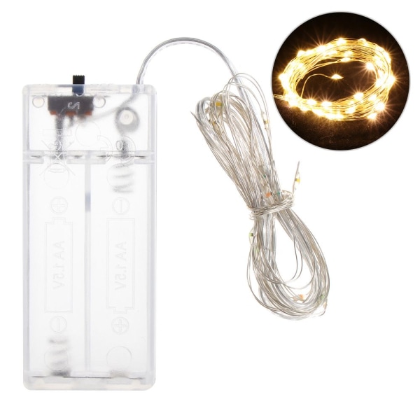 10/20/30/50 LED Fairy String Lights Wire Kobber WARM WHITE 20 warm white 20 LED 2m