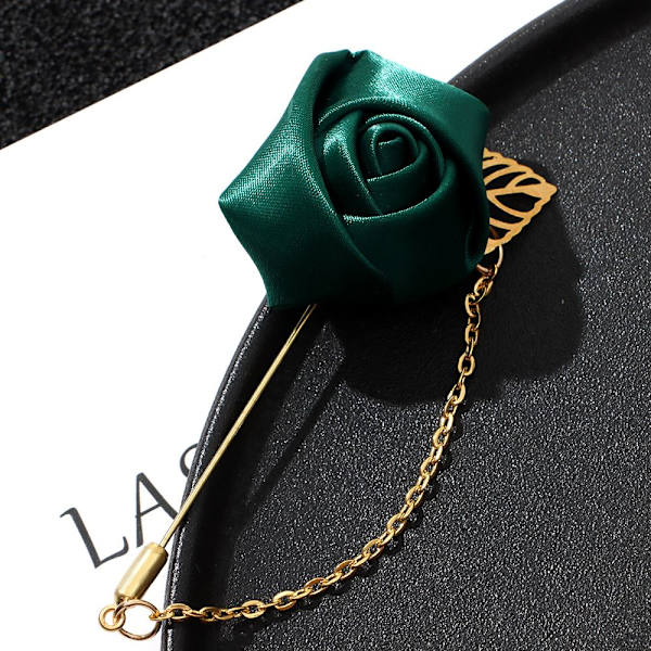 Rose Flower Broche Groom Boutonniere BLÅ Blue