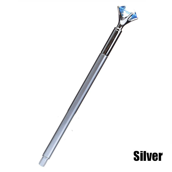 0,5 mm Diamond Gel Pen Krystallkule Penner Gel Pen SØLV Silver