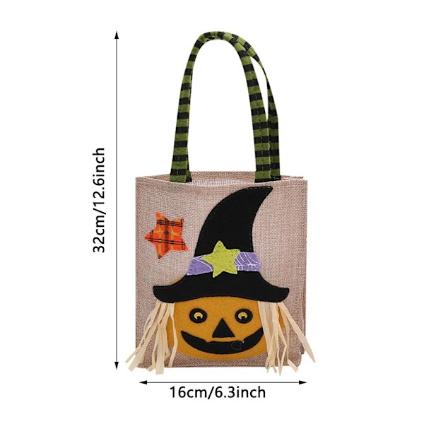 Halloween Tygkassar Godispåsar HÄXA Witch