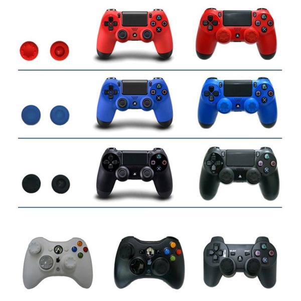 20stk Silikonetui Kontroller Joystick Tommelspak SVART black