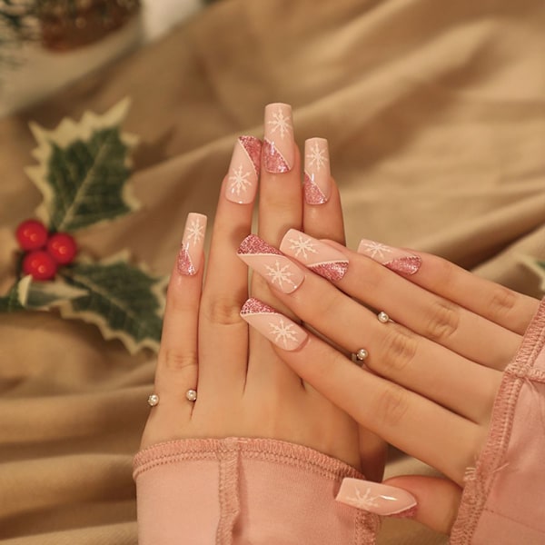 24 kpl Fake Nails Christmas JP1899 JP1899 JP1899