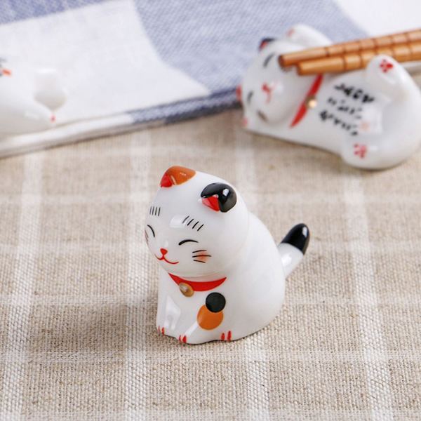 Japansk spisepindeholder Lucky Cat 1 1 1