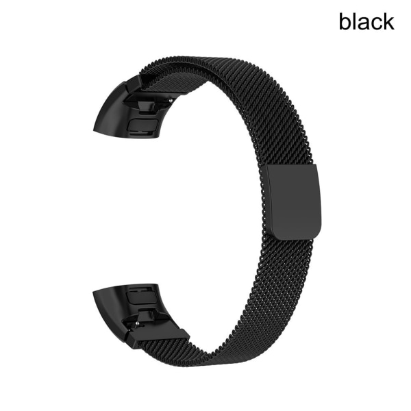 Huawei Band 3 Pro Milanese Loop Strap Magneettinen MUSTA black