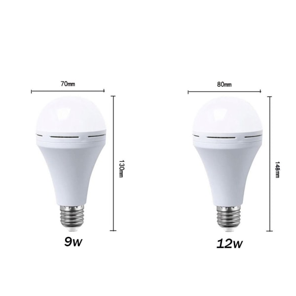 Nødlys LED pærer 9W 9W 9W