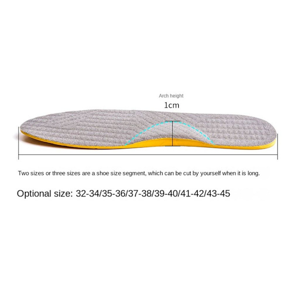 Ortopediska innersulor O-formade benkorrigering GRÅ 39-40 39-40 grey 39-40-39-40