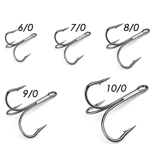 10ST/ Set Fishhooks Högkolstål 9/0 9/0 9/0