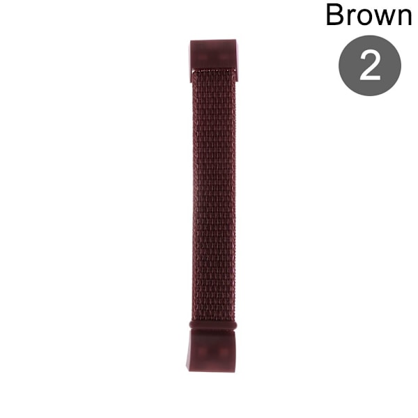 Watch Band Nylon Loop Strap Armband 2-BRUN 2-Brown