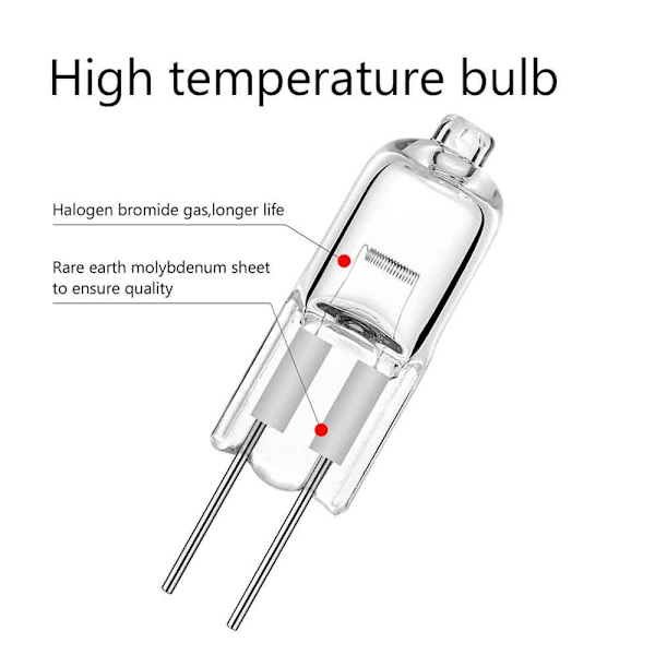 10 stk halogenpærer kapsellamper G4-12V-10W G4-12V-10W G4-12V-10W