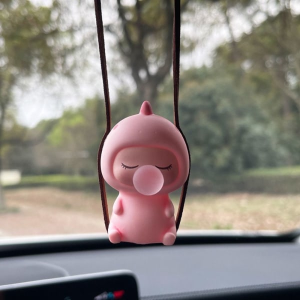 Swing Dinosaur-Man Pendant Bil Backspegelprydnad ROSA A A Pink A-A