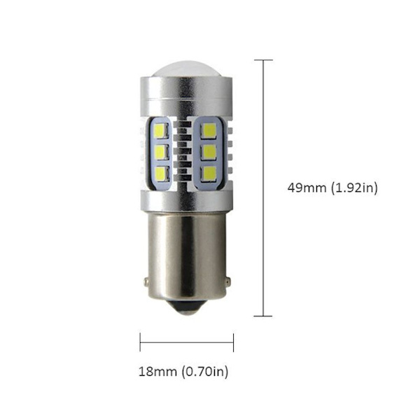 2 stk/sett LED-billys Blinklyspære Stoppebremselampe S25