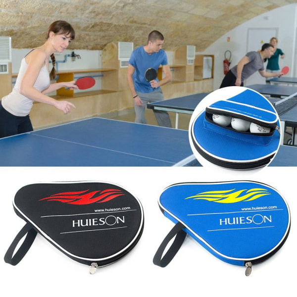 Bordtennisracketväska Ping Pong Paddlar Case BLÅ blue