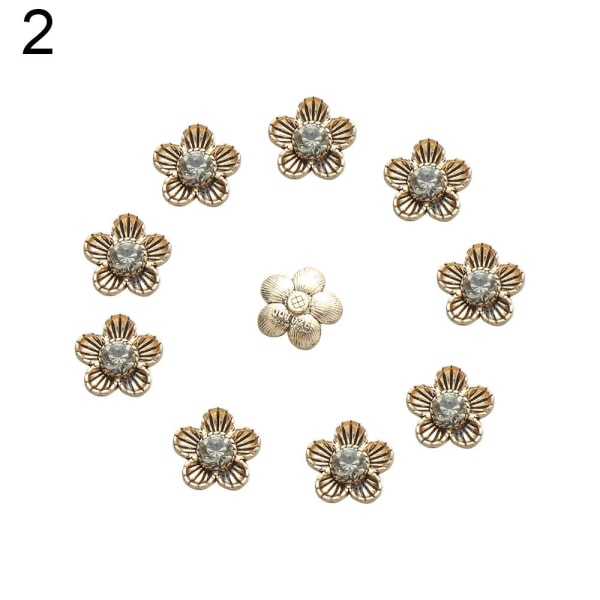 10 STK Pearl Button Rhinestone-knapper 2 2