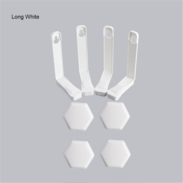 4 STK Sengelagen Clip Sheet Spænde LANG HVID LANG HVID long white