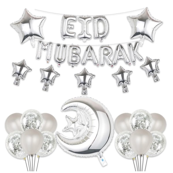 Eid Mubarak ballon aluminium film ballon sæt 2 2