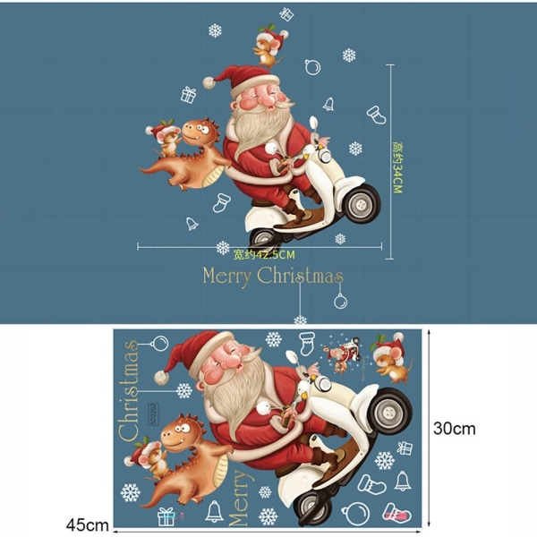 Julepynt-klistremerker tegneserie julenissen D D D