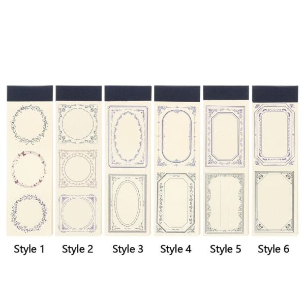 50 STK Klassisk Label Junk Journal STYLE3 STYLE3 style3