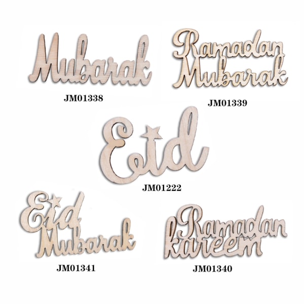 15st/ Set Ramadan Kareem Dekoration Träprydnader JM01339 JM01339