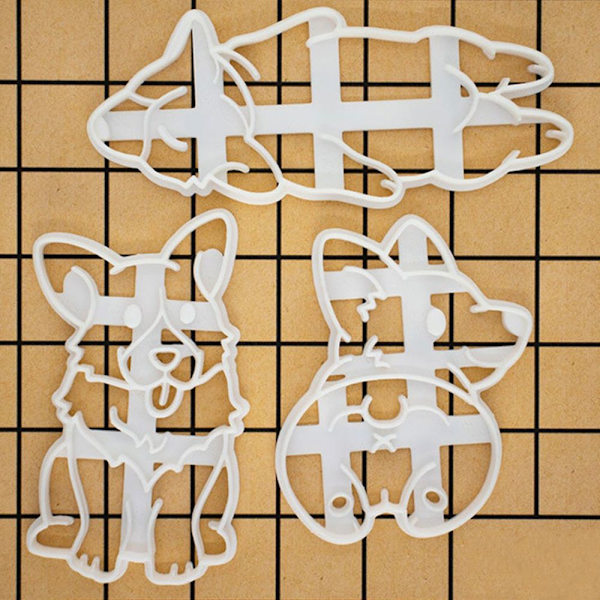 3 kpl Cookie Embosser Mold Biscuit Mold -sarjakuva Happy Sleep